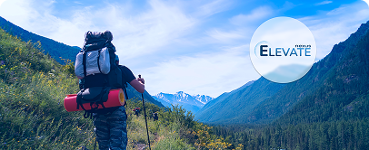Man trekking with a travel backpack, symbolizing exploration and access to diverse travel content through nexusElevate.